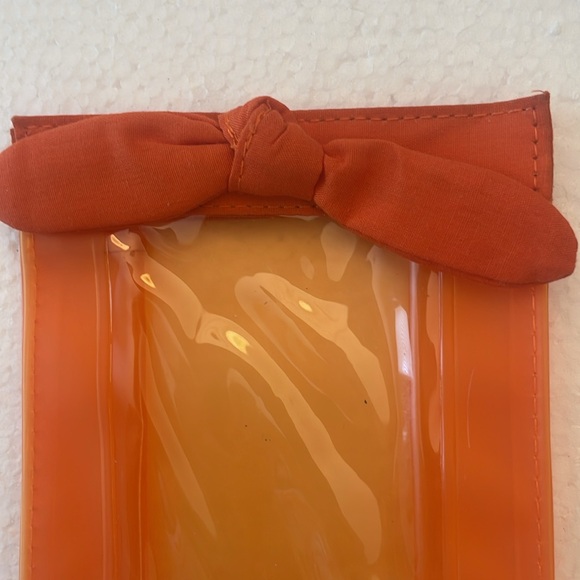 Mary Kay cosmetics velocity vinyl gift bag window bow orange - Picture 3 of 4
